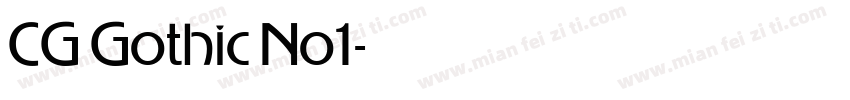 CG Gothic No1字体转换
